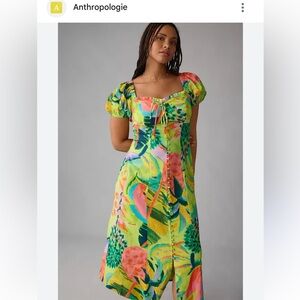 Anthropologie Farm Rio printed puff dress M